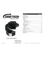 Preview for 1 page of American DJ Orbitron User Instructions
