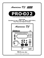 American DJ PRO-DJ2S Manual preview
