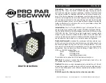 Preview for 1 page of American DJ Pro Par56 CWWW User Instructions