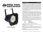 American DJ Pro Par56 CWWW User Instructions preview