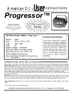 American DJ Progressor User Instructions preview