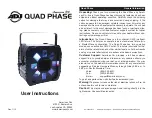 American DJ QUAD PHASE User Instructions preview