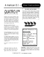 American DJ QUATRO II User Instructions preview