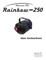 Preview for 1 page of American DJ Rainbow 250 User Instructions