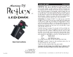 American DJ Reflex LED DMX User Instructions preview