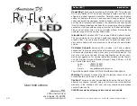 American DJ Reflex LED User Instructions preview