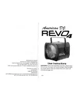 Preview for 1 page of American DJ Revo 4 User Instructions