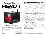 American DJ Revo III User Instructions предпросмотр