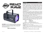 Preview for 1 page of American DJ REVO RAVE User Instructions