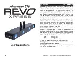 American DJ Revo XPress User Instructions preview