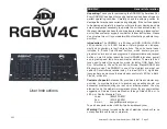 Preview for 1 page of American DJ RGBW4C User Instructions