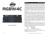 Предварительный просмотр 1 страницы American DJ RGBW4C User Instructions