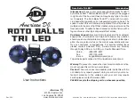 Preview for 1 page of American DJ Roto Balls Tri LED User Instructions