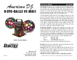 Preview for 1 page of American DJ Roto-Balls VS MKII User Instructions