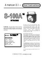 American DJ S-100A User Instructions preview