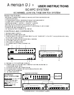 Preview for 1 page of American DJ SC-8FC SYSTEM User Instructions