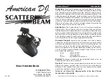 American DJ Scatter Beam User Instruction preview