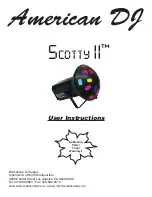 Preview for 1 page of American DJ Scotty II User Instructions