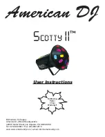 Предварительный просмотр 1 страницы American DJ Scotty II User Instructions