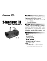 Предварительный просмотр 1 страницы American DJ Shadow II User Instructions