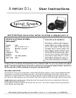 American DJ Spiral Graph User Instructions preview