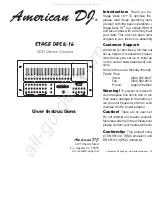 Предварительный просмотр 1 страницы American DJ STAGE DESK-16 User Instructions