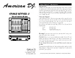 Preview for 1 page of American DJ Stage Setter 8 User Instructions