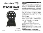 Preview for 1 page of American DJ Strobe Ball User Instructions