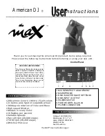 American DJ the Max User Instructions preview