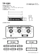 Preview for 2 page of American DJ TP-1201 User Instructions