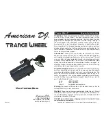 Preview for 1 page of American DJ Trance Wheel User Instructions