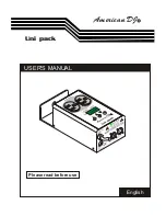 American DJ Uni Pack User Manual preview
