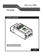 Preview for 1 page of American DJ Uni Pack User Manual