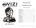 Preview for 1 page of American DJ Vizi Wash LED 108 User Instructions