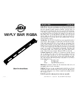 American DJ WIFLY BAR RGBA User Instructions предпросмотр