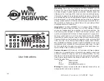 American DJ WiFly RGBW8C User Instructions preview