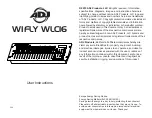 Preview for 1 page of American DJ WIFLY WLC16 User Instructions
