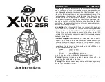 Preview for 1 page of American DJ X-Move LED 25R User Instructions