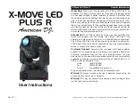 Preview for 1 page of American DJ X-Move LED Plus R User Instructions