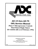 Preview for 1 page of American Dryer Corp. AD-15 thru AD-75 Service Manual