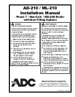 American Dryer Corp. AD-210 Installation Manual preview