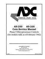 American Dryer Corp. AD-230 Service Manual предпросмотр