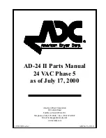 American Dryer Corp. AD-24 II Parts Manual предпросмотр