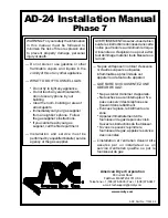 American Dryer Corp. AD-24 Phase 7 Installation Manual preview