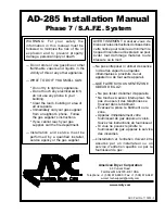 American Dryer Corp. AD-285 Installation Manual preview