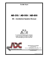 Preview for 1 page of American Dryer Corp. AD-35i Installation & Operator'S Manual