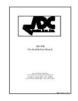 American Dryer Corp. AD-400 Preinstallation Manual preview