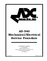 Preview for 1 page of American Dryer Corp. AD-540 Service Procedure