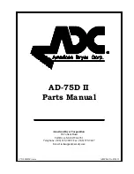 American Dryer Corp. AD-75D II Parts Manual preview