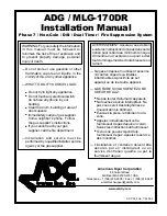 American Dryer Corp. ADG / MLG-170DR Installation Manual preview